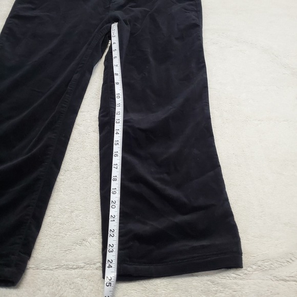Talbots Black Velvet Straight Leg Cropped Pants Women 16 Capsule Classic Party - Picture 8 of 8